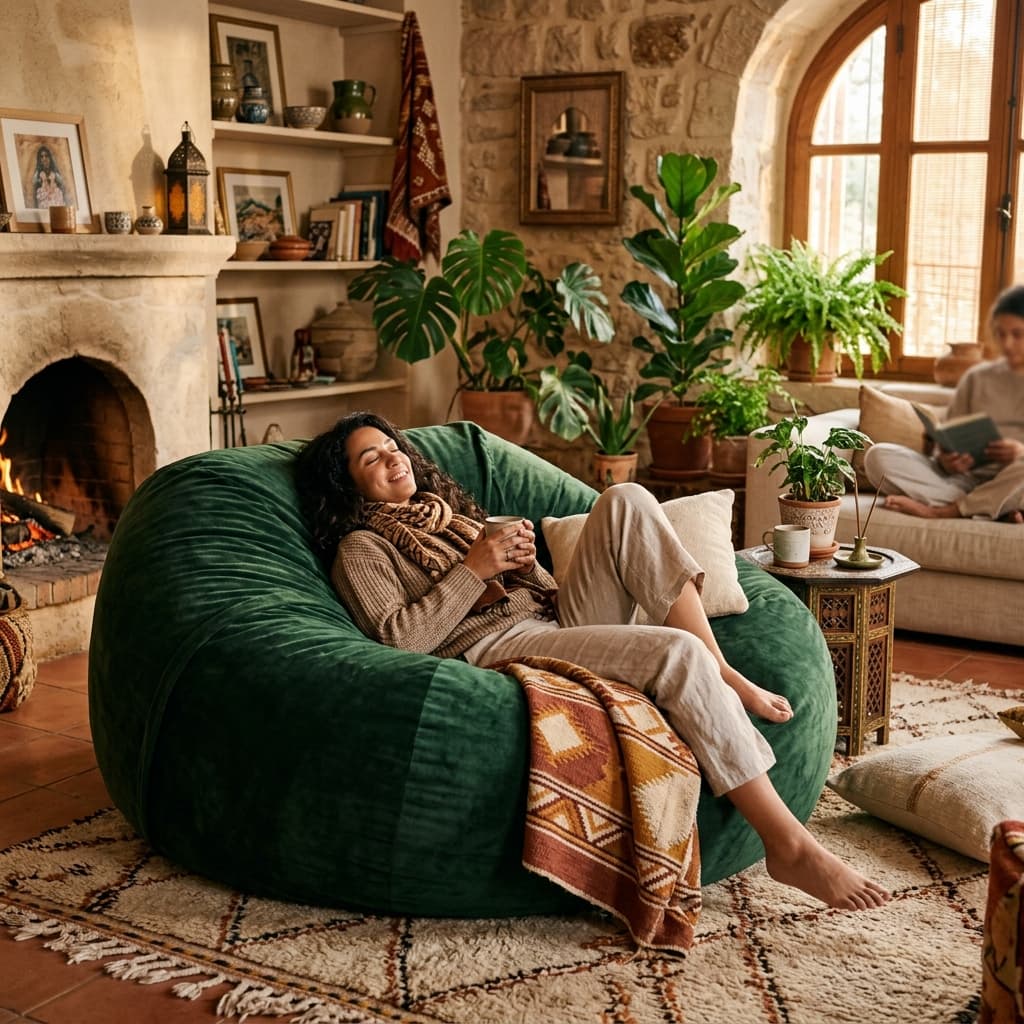 Beanbag premium Karma, design algérien fait main